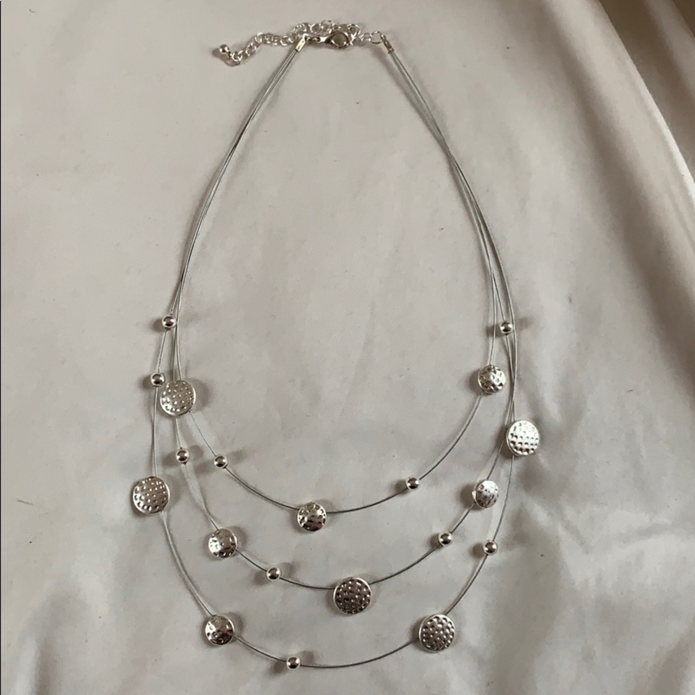 Silver 3 Strand Necklace
